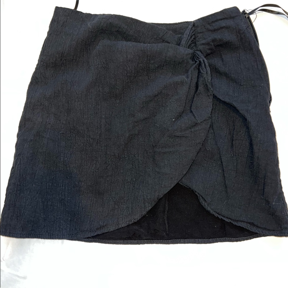 Black mini skirt